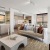 a living room with a couch and a table